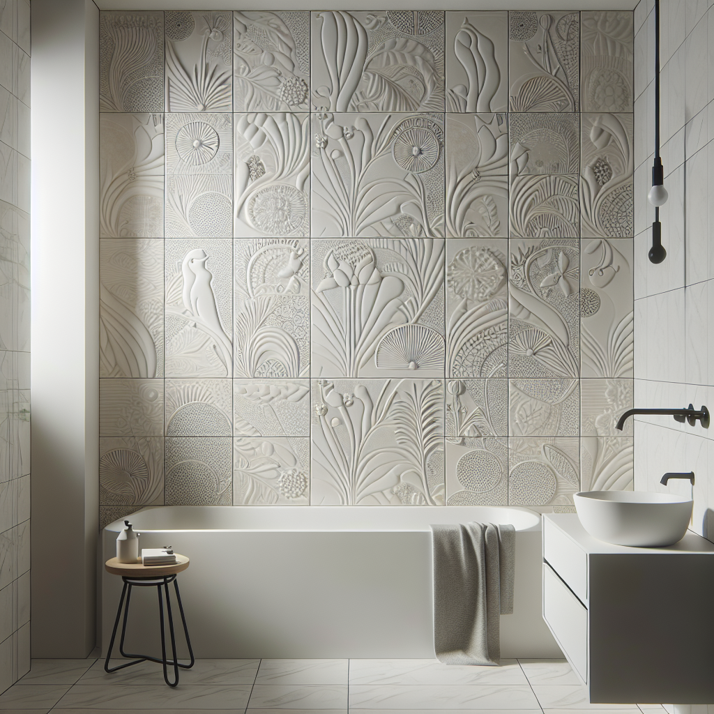 Moderne badkamer met witte wandpanelen die een monotone, beperkte uitstraling tonen zonder creatieve tegelaccenten