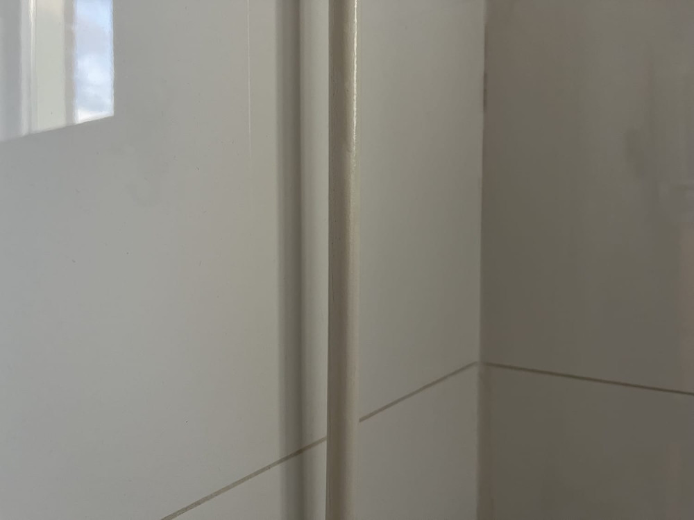 Eindresultaat na het verven van de leidingen